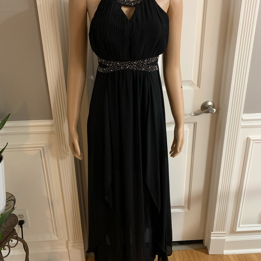 Women’s halter neck maxi floaty long dress size M - Picture 2 of 15